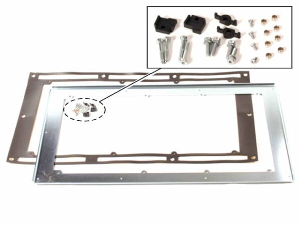 Panel montażowy THROUGH C2 MCF 110 – kompatybilny z falownikami FC102, FC202, FC301, FC302, zapewniający stabilne i bezpieczne mocowanie panelu sterowania. Kod produktu: 130B1049.