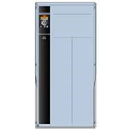 Falownik FC-101P22KT4E5AH2 – moc 22 kW, prąd 43 A, napięcie 3x380-480 VAC, stopień ochrony IP54, filtr RFI-A2 (C3), obudowa I6, wyposażony w numeryczny panel sterowania LCP-101, kod produktu 131N0197.