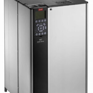 srebrna przetwornica Danfoss z dwoma wentylatorami na górze