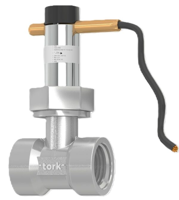 Detektor przepływu łopatkowy T-AS mosiądz nikl. G1" DN25 nast. 8,2-15 l/min H2O Qmax 60 l/min H2O tmax 80˚C